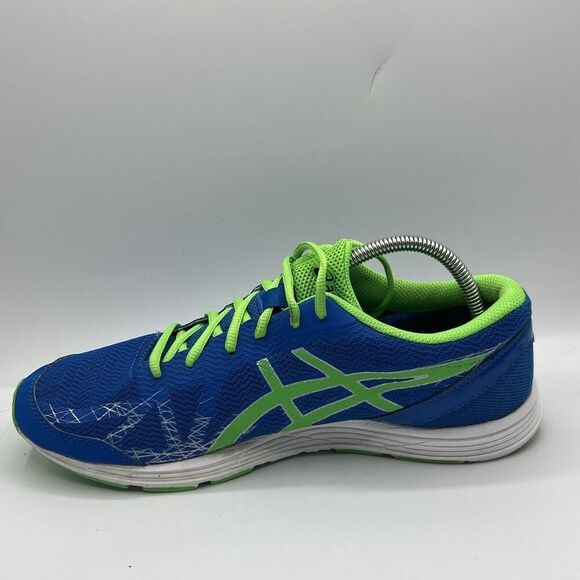 Asics Mens T629N Super Feather Weight Running Shoe Neon Blue & Green Size 11 - Picture 5 of 10